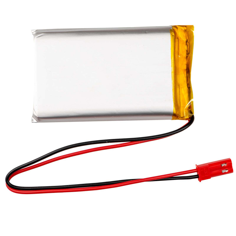 Akyga AKY0653 LP103740 batteria ricaricabile Li-Po 3,7 V 1580 mAh con PCM, connettore maschio JST 2,54 mm 2 pin, cavo 150 mm