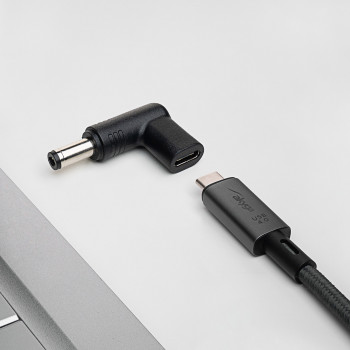 Akyga AK-ND-C02 adattatore di ricarica USB-C a DC 5,5 x 2,1 mm per notebook, 18,5-20 V, 100 W
