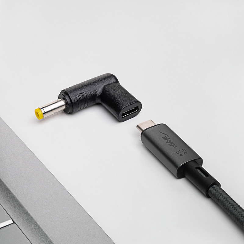 Akyga AK-ND-C03 adattatore di ricarica USB-C a DC 4,8 x 1,7 mm per notebook, 18,5-20 V, 100 W