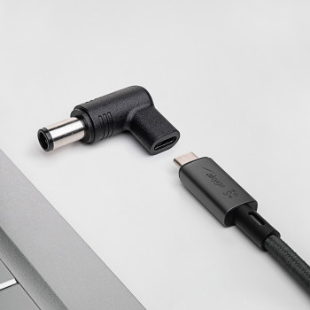 Akyga AK-ND-C07 adattatore di ricarica USB-C a DC 7,4 x 5,0 mm + pin per notebook, 18,5-20 V, 100 W, per HP