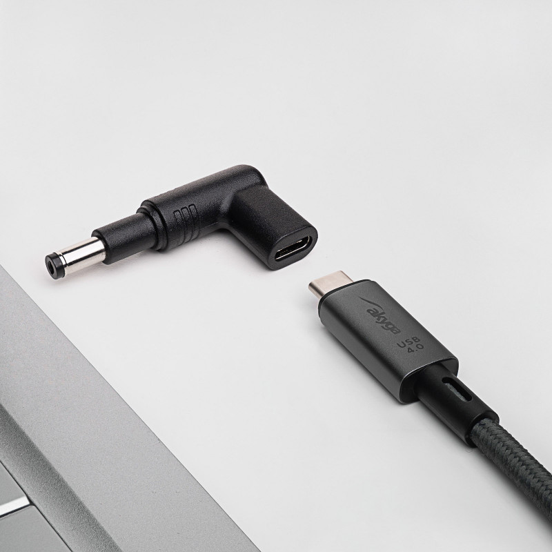 Akyga AK-ND-C13 adattatore di ricarica USB-C a DC 4,8 x 1,7 mm per notebook, 18,5-20 V, 100 W