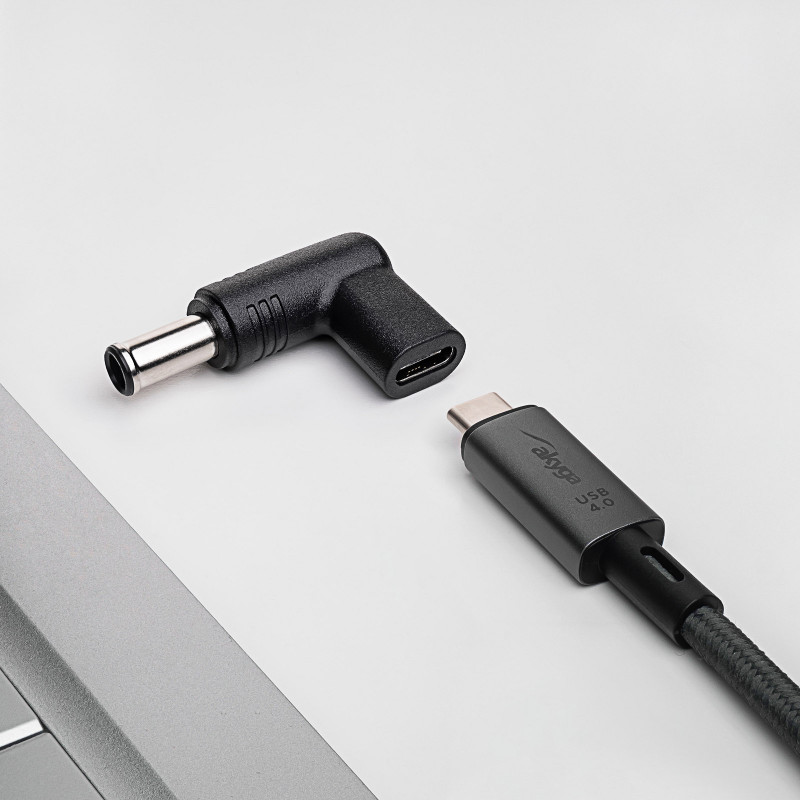 Akyga AK-ND-C14 adattatore di ricarica USB-C a DC 6,5 x 4,4 mm + pin per notebook, 18,5-20 V, 100 W