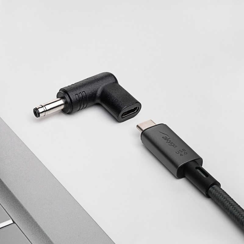 Akyga AK-ND-C17 adattatore di ricarica USB-C a DC 4,8 x 1,7 mm per notebook, 18,5-20 V, 100 W