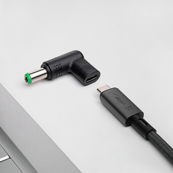 Akyga AK-ND-C18 adattatore di ricarica USB-C a DC 6,3 x 3,0 mm per notebook, 15-16 V, 100 W