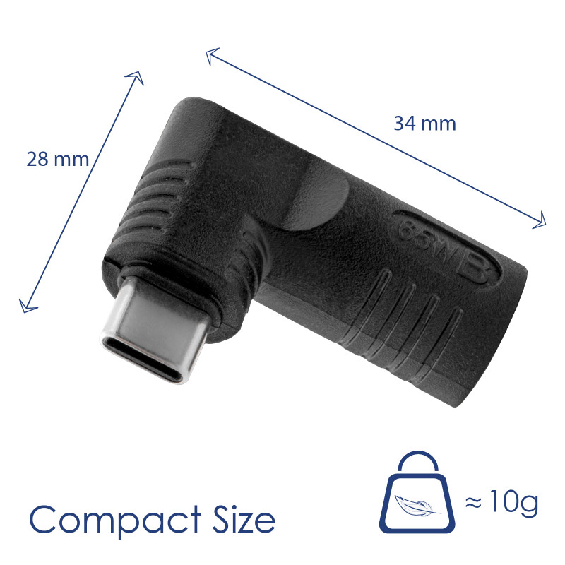 Akyga AK-ND-D06 adattatore DC 5,5 x 2,5 mm a USB-C PD per alimentatori notebook, 65 W