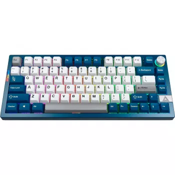 Montech MK PRO 75 tastiera, layout DE, Gateron G Pro 3.0 Brown, blu/bianco