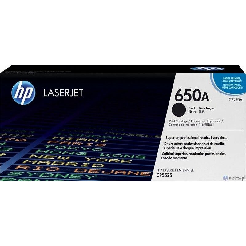 HP 650A CE270AH cartuccia toner, nero, 13.500 pagine (1 pz.)