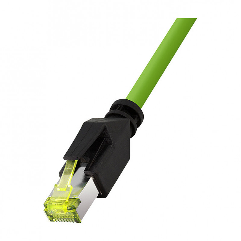 LogiLink CQM035S cavo patch industriale, Cat.6A, PUR, da M12 X-coded a RJ45, 1 m