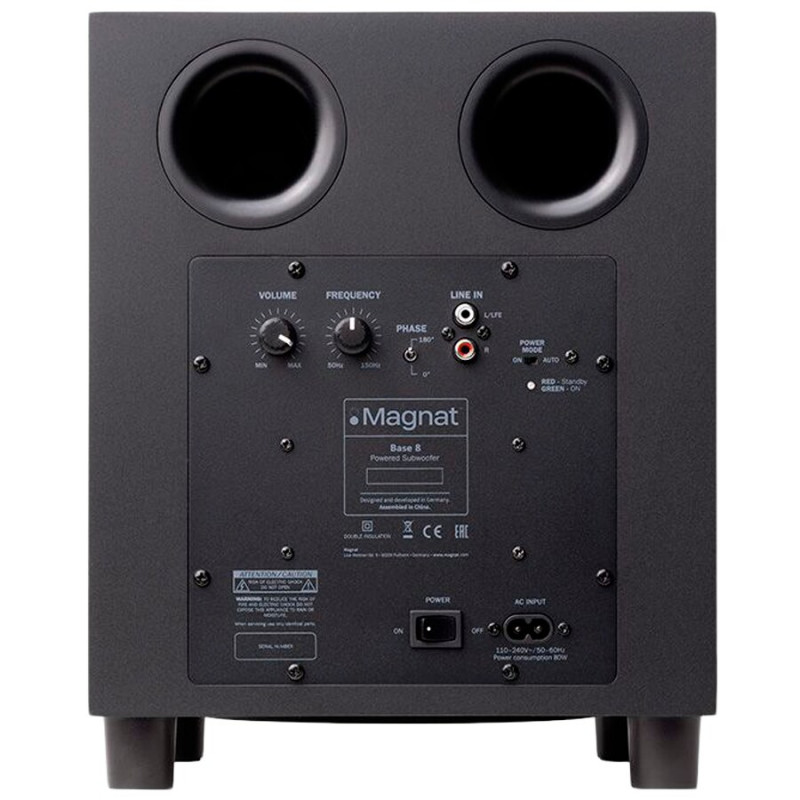Magnat Base 8 subwoofer attivo, nero