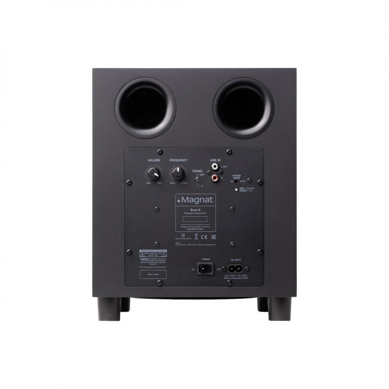 Magnat Base 8 subwoofer attivo, nero