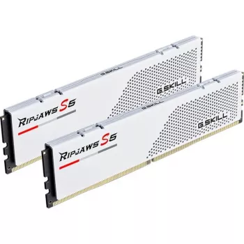 G.Skill Ripjaws S5 F5-5600J3036D32GX2-RS5W kit di memoria DDR5-5600, 64 GB (2 x 32 GB), bianco