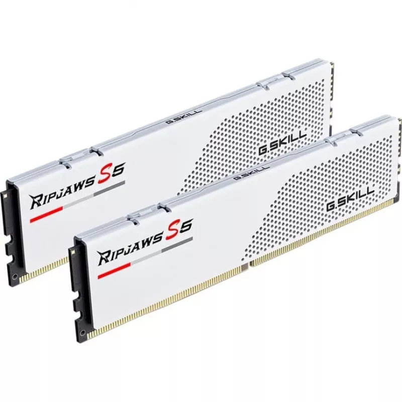 G.Skill Ripjaws S5 F5-5600J3036D32GX2-RS5W kit di memoria DDR5-5600, 64 GB (2 x 32 GB), bianco