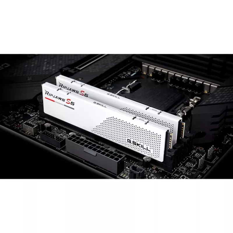 G.Skill Ripjaws S5 F5-5600J3036D32GX2-RS5W kit di memoria DDR5-5600, 64 GB (2 x 32 GB), bianco