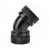 Thermaltake Pacific PETG raccordo a 45° a doppia compressione, diametro esterno 16 mm, G1/4, nero (CL-W098-CA00BL-A)