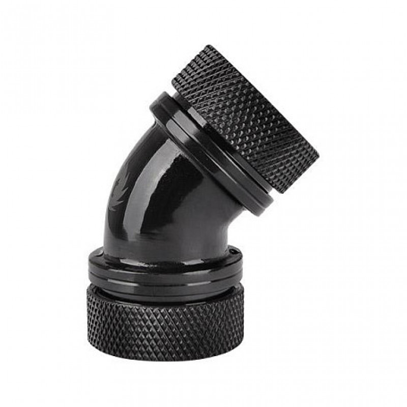 Thermaltake Pacific PETG raccordo a 45° a doppia compressione, diametro esterno 16 mm, G1/4, nero (CL-W098-CA00BL-A)