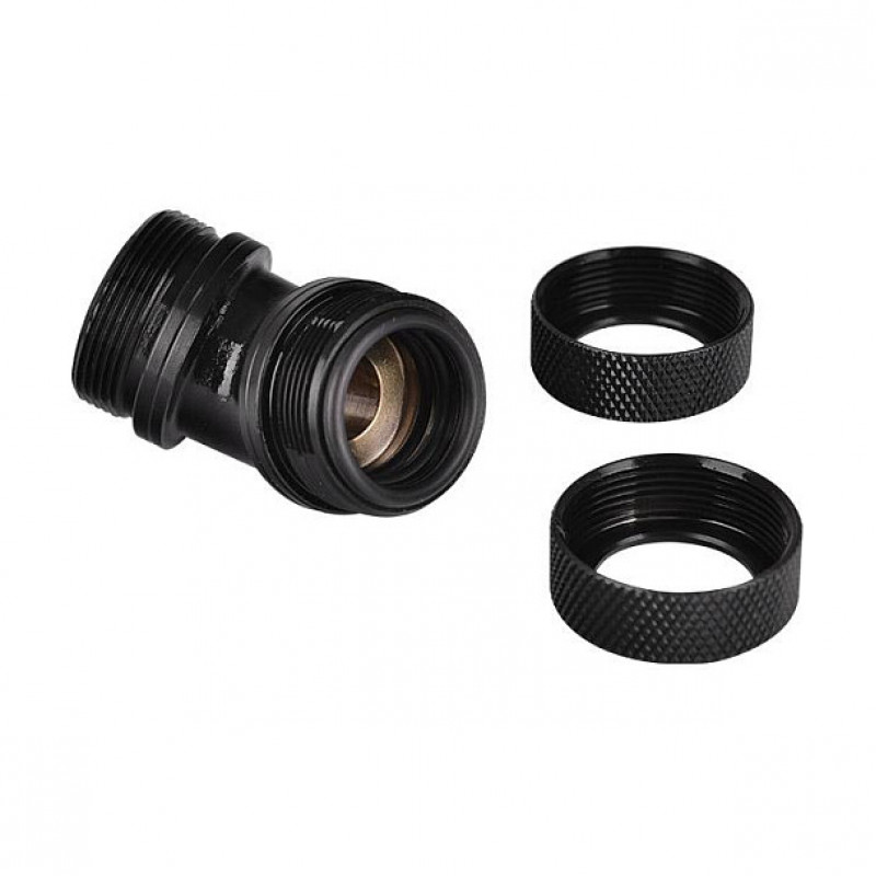 Thermaltake Pacific PETG raccordo a 45° a doppia compressione, diametro esterno 16 mm, G1/4, nero (CL-W098-CA00BL-A)