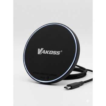 Vakoss MY5316K caricatore wireless magnetico, 15 W, nero