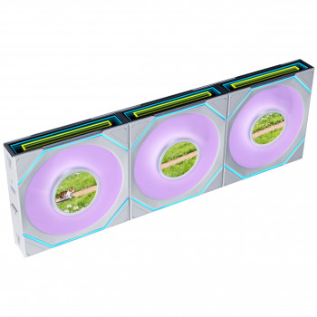 Lian Li UNI FAN SL-INF LCD FLEX Wireless ventole per case (3 pz.) con controller, ARGB e LCD, 120 mm, bianche