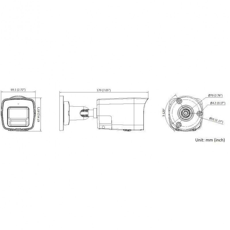 Telecamera IP Miton NT-IP108CA-DL, 8 MP 4K, ottica 2,8 mm, luce IR e bianca, IP67, PoE