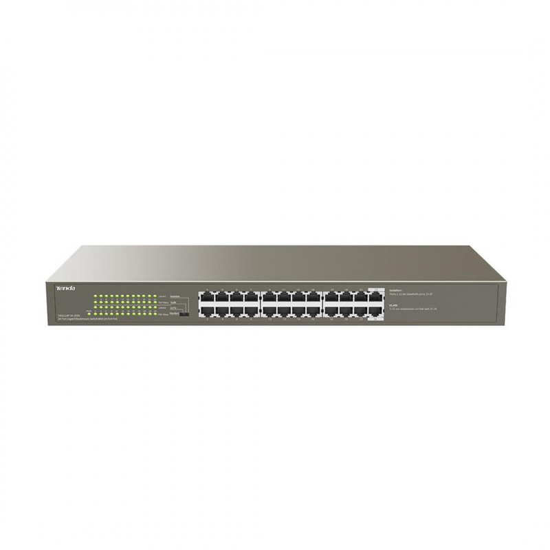 Switch PoE Tenda TEG1124P-24-250W, 24 porte, 250 W