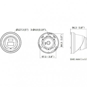 Telecamera Hikvision AcuSense Turret DS-2CD2343G2-LI2U, 4 mm, O-STD