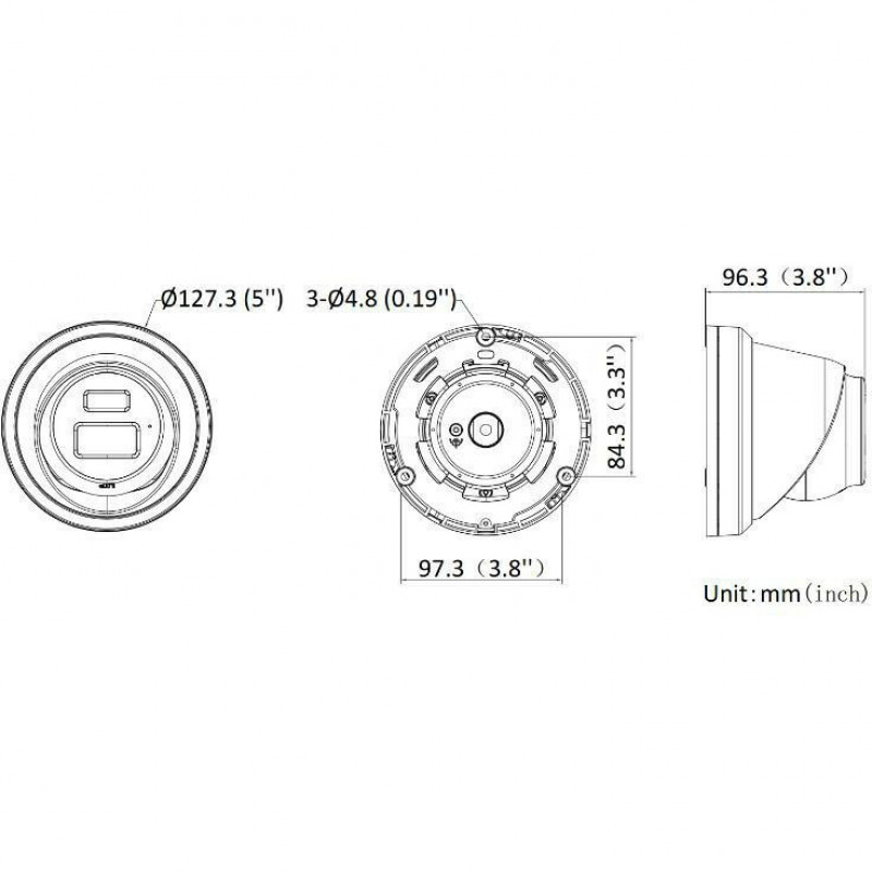 Telecamera Hikvision AcuSense Turret DS-2CD2343G2-LI2U, 4 mm, O-STD