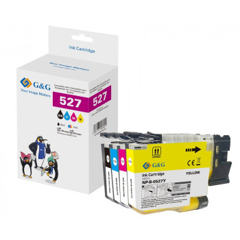 G&G 22066 cartucce d'inchiostro per Brother LC527VAL, nero, ciano, magenta, giallo (4 pz), sostitutive