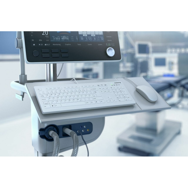 Cherry Contour Active Key AK-C8112-U1-W/EU tastiera medicale, cablata, layout UE, bianca