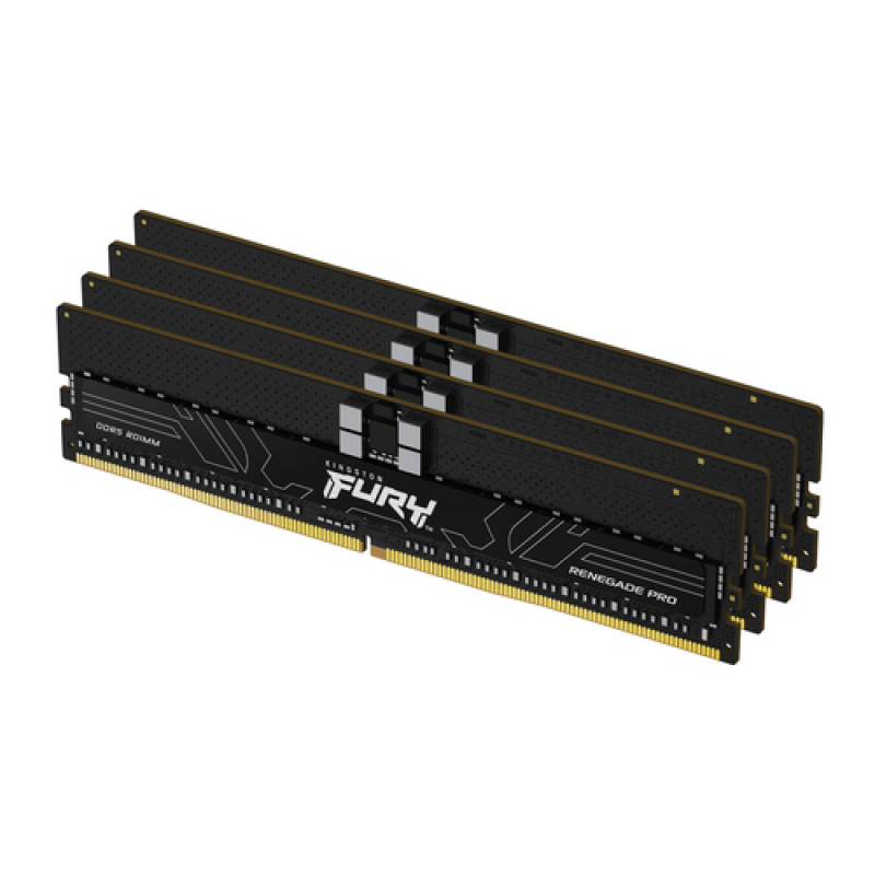 Kingston FURY Renegade Pro KF564R32RBE2K4-128 kit di memoria DDR5-6400 ECC registrata, 128 GB (4 x 32 GB), CL32, nero