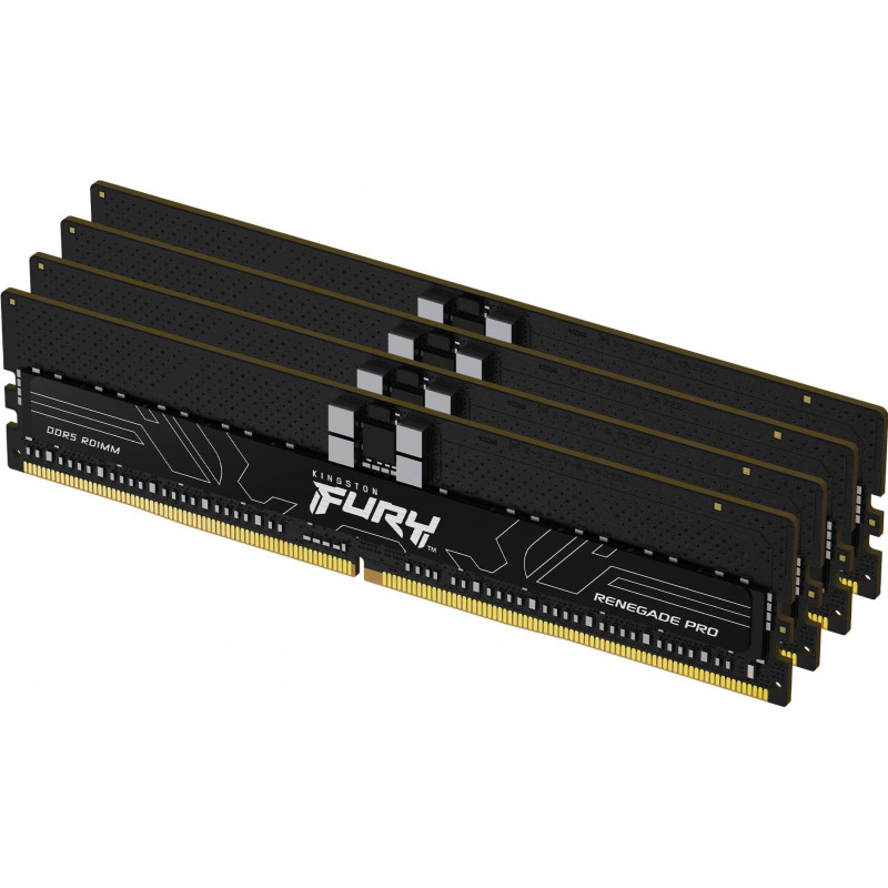 Kingston FURY Renegade Pro KF564R32RBE2K4-128 kit di memoria DDR5-6400 ECC registrata, 128 GB (4 x 32 GB), CL32, nero