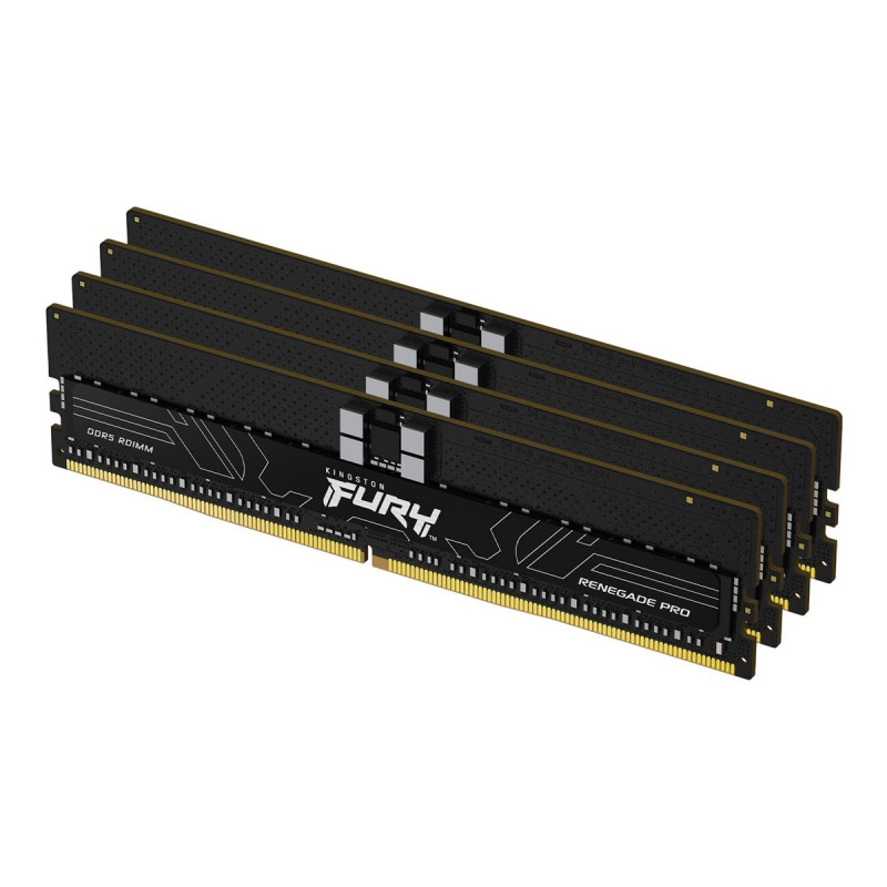 Kingston FURY Renegade Pro KF564R32RBE2K4-128 kit di memoria DDR5-6400 ECC registrata, 128 GB (4 x 32 GB), CL32, nero