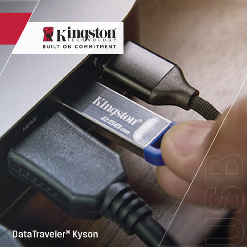 Kingston DataTraveler Kyson DTKNG2/256GB chiavetta USB, 256 GB, USB 3.2 Gen 1, in metallo