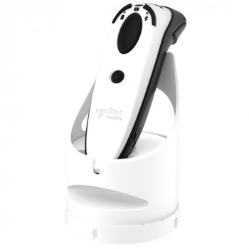 Lettore speciale di codici DPM Socket Mobile DuraScan D764 con base di ricarica, bianco