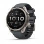 Smartwatch Garmin Fenix 9 Pro, 47 mm, cassa in titanio, cinturino in silicone grafite/nero