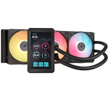 Corsair iCUE LINK TITAN II 360 RX LCD dissipatore a liquido all-in-one, 360 mm, RGB, nero, CW-9061045-WW