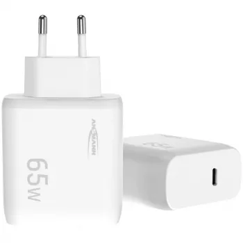 Ansmann Home Charger HC165PD caricabatterie USB, 1x USB-C, PPS, PD, Quick Charge, 65 W, bianco