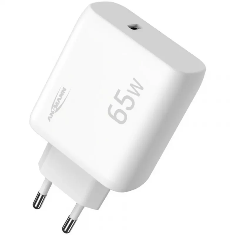 Ansmann Home Charger HC165PD caricabatterie USB, 1x USB-C, PPS, PD, Quick Charge, 65 W, bianco