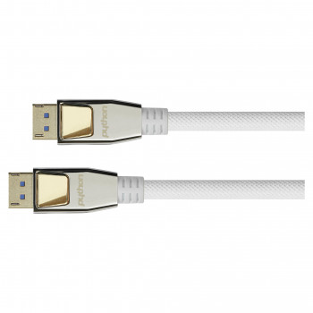 Good Connections Python DP20-PY010W cavo DisplayPort 2.0, 54 Gbit/s, UHBR 13.5, treccia in nylon, bianco, 1 m