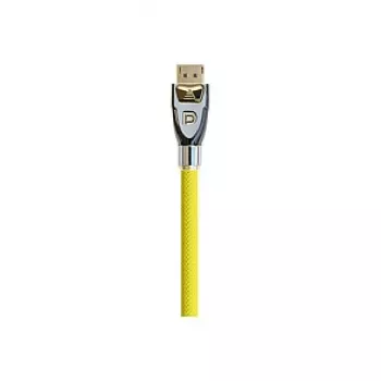 Good Connections PYTHON GC-M0075 cavo DisplayPort 1.2, 4K2K / UHD, contatti dorati, OFC, treccia in nylon, giallo, 1 m