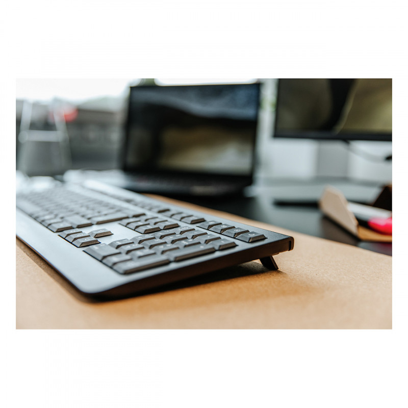 Cherry KW 3000 tastiera da scrivania wireless, 2,4 GHz, AZERTY (francese), nera