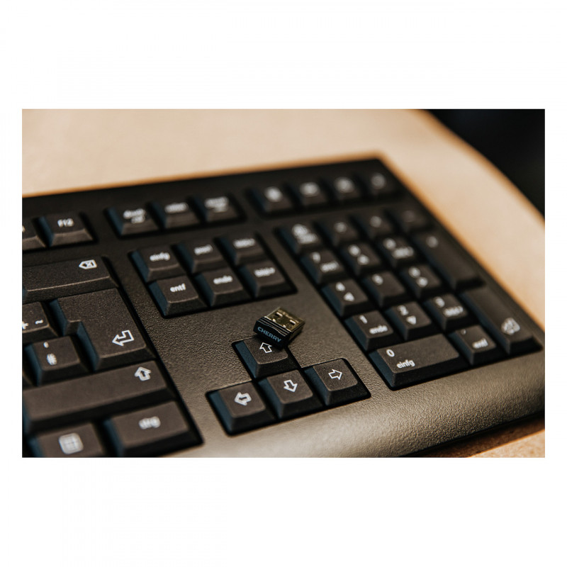 Cherry KW 3000 tastiera da scrivania wireless, 2,4 GHz, AZERTY (francese), nera