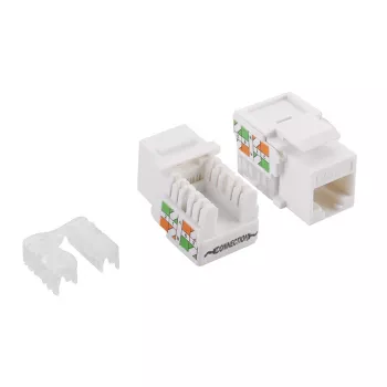 LogiLink NK4006 modulo keystone RJ45, Cat.5e UTP, terminazione a perforazione 90°, bianco