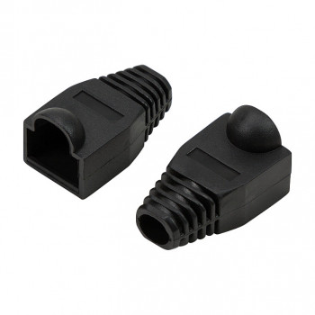 LogiLink MP0064 copriconnettore RJ45 6,5 mm, nero, CAT6A (50 pz.)