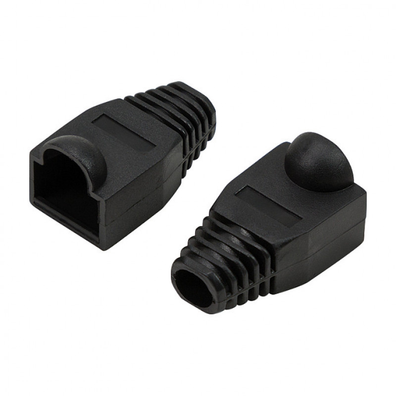 LogiLink MP0064 copriconnettore RJ45 6,5 mm, nero, CAT6A (50 pz.)