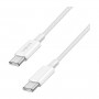 LogiLink CU0341 cavo USB 2.0 Type-C, C/M a C/M, 480 Mbps, 60 W, nylon, bianco, 1 m