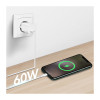LogiLink CU0341 cavo USB 2.0 Type-C, C/M a C/M, 480 Mbps, 60 W, nylon, bianco, 1 m