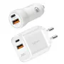 LogiLink PA0374 kit di ricarica USB-A/C, 20 W, 1x USB-A e 1x USB-C, bianco