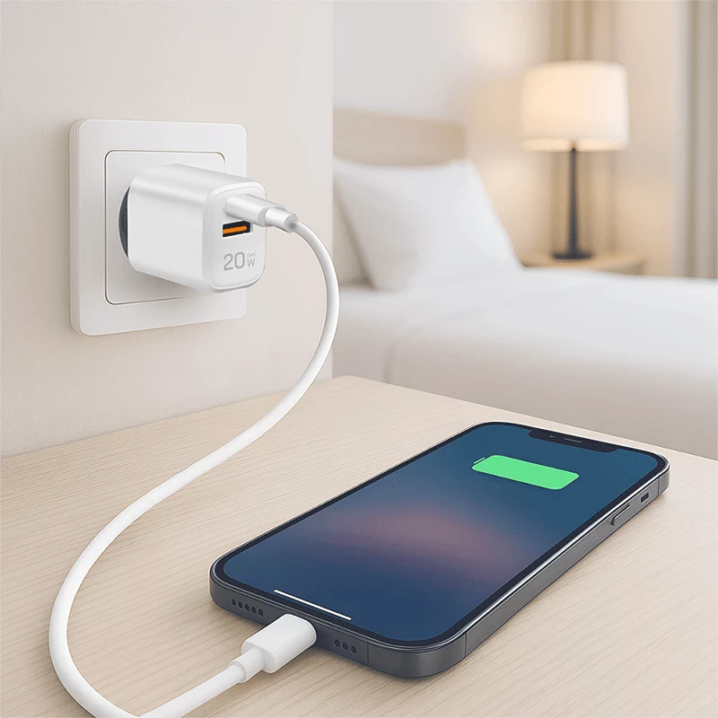 LogiLink PA0374 kit di ricarica USB-A/C, 20 W, 1x USB-A e 1x USB-C, bianco