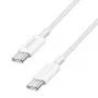 LogiLink CU0339 cavo USB 2.0 Type-C, C/M a C/M, 480 Mbps, 60 W, nylon, bianco, 0,15 m