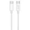 LogiLink CU0339 cavo USB 2.0 Type-C, C/M a C/M, 480 Mbps, 60 W, nylon, bianco, 0,15 m